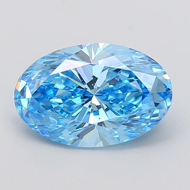 Loose Diamond - OVAL 5.0ct Fancy Vivid Blue VS2: Loose Diamond - OVAL 5.0ct Fancy Vivid Blue VS2 Source: This is a real non-mined Diamond that has been grown in a lab Shape: OVAL Carats: 5.0 Color: Fancy Vivid Blue Certification: IGI Video: