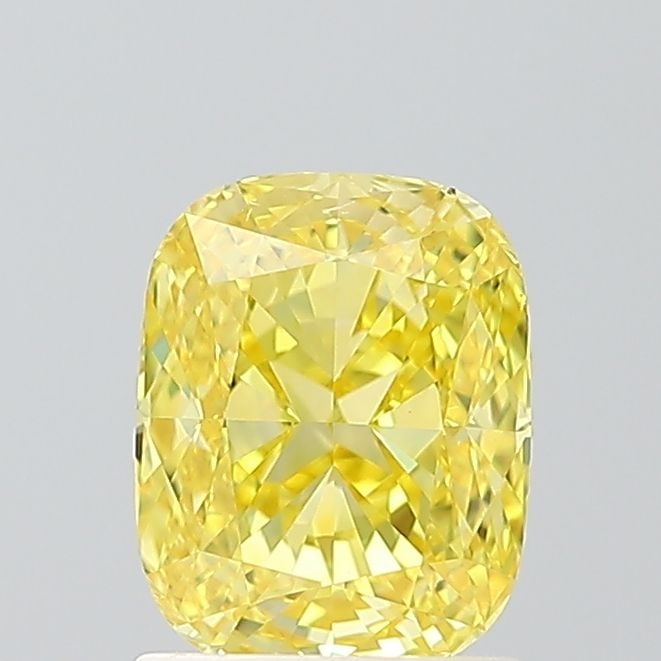 Loose Diamond - CUSHION BRILLIANT 1.56ct Fancy Vivid Yellow VS1: Loose Diamond - CUSHION BRILLIANT 1.56ct Fancy Vivid Yellow VS1 Source: This is a real non-mined Diamond that has been grown in a lab Shape: CUSHION BRILLIANT Carats: 1.56 Color: Fancy Vivid Yellow Ce