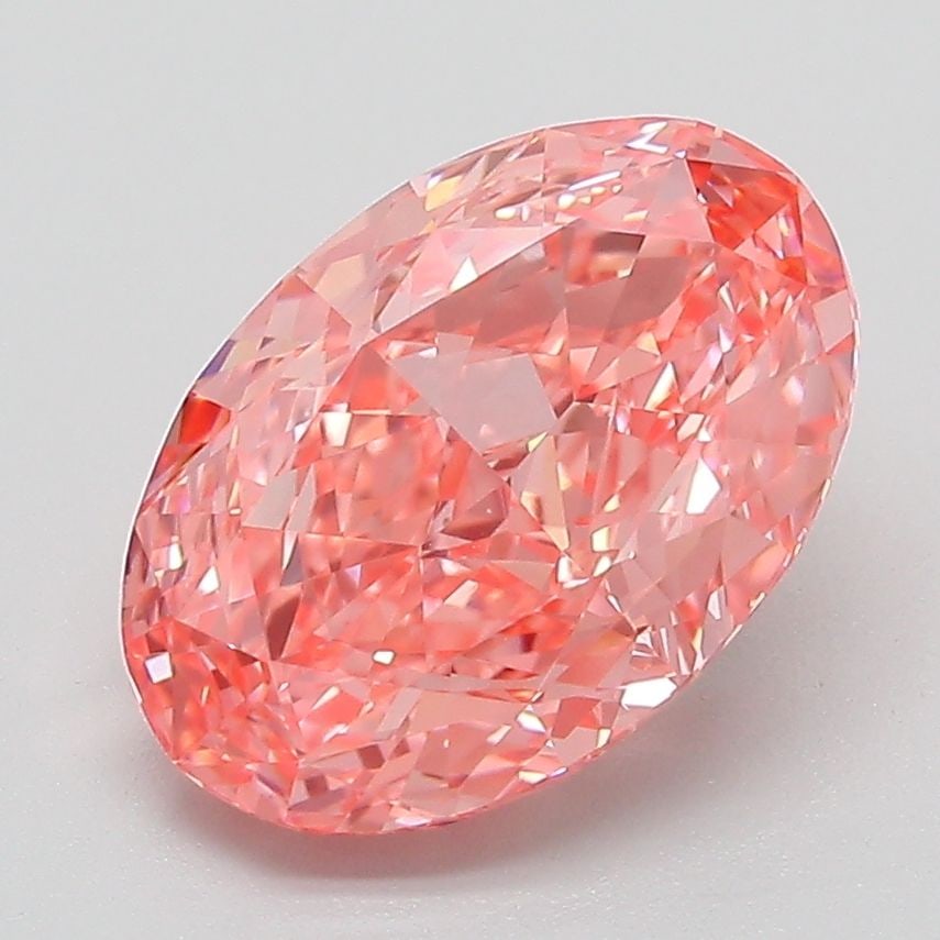 Loose Diamond - OVAL 3.05ct Fancy Vivid Pink VVS2: Loose Diamond - OVAL 3.05ct Fancy Vivid Pink VVS2 Source: This is a real non-mined Diamond that has been grown in a lab Shape: OVAL Carats: 3.05 Color: Fancy Vivid Pink Certification: IGI Additional i
