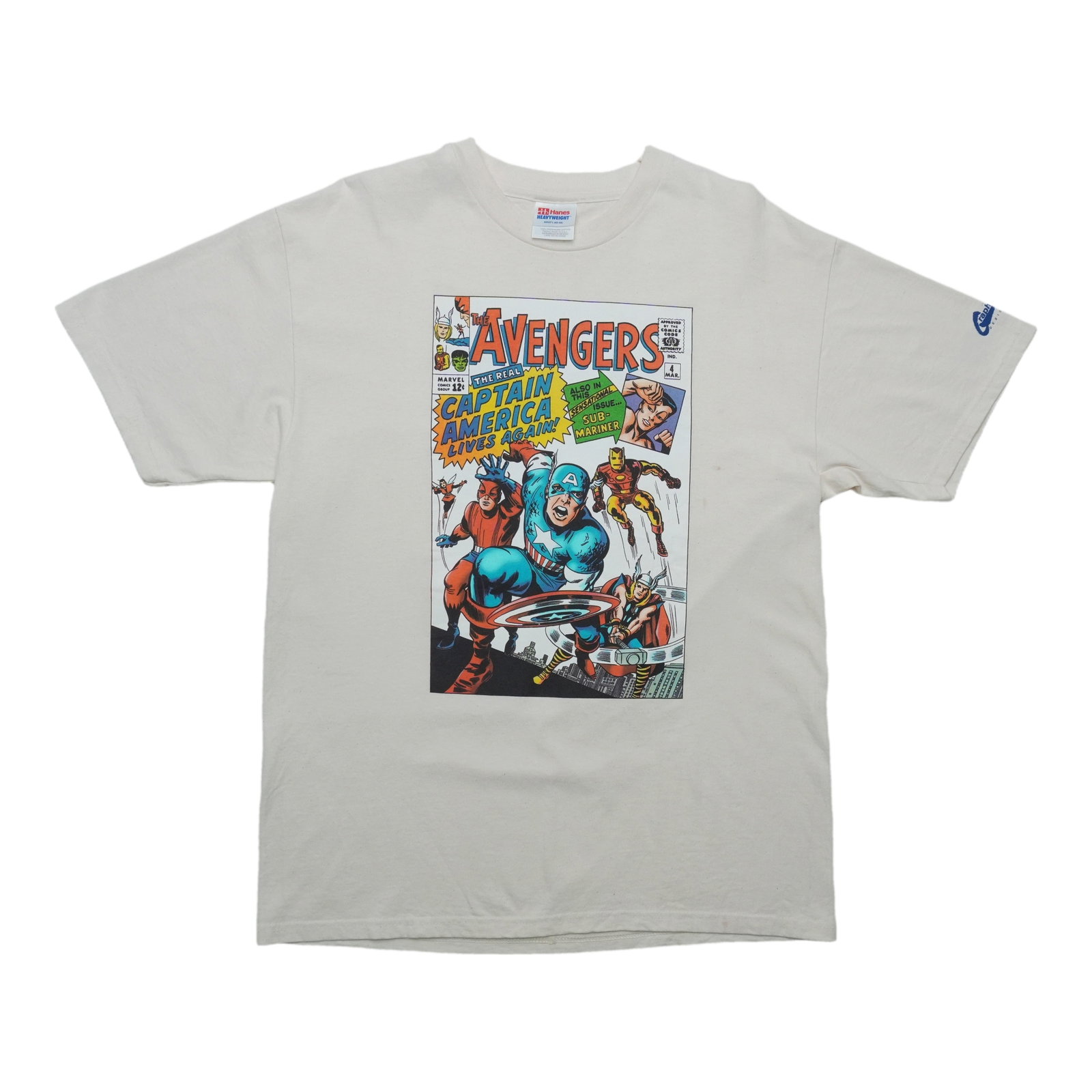Vintage 1990s Marvel Captain America Graphic Cotton Shirt (1 of 5)