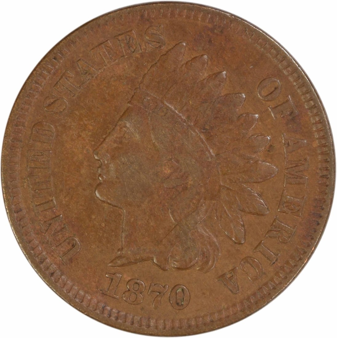 1870 Indian Head Small Cent EF Philadelphia Copper Uncertified (1 of 2)