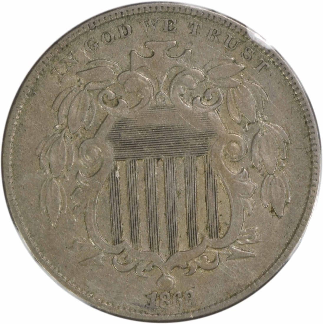1868 Shield Nickel Var 1 FS-901 Choice EF Uncertified Coin: 1868 Shield Nickel Var 1 FS-901 Choice EF Uncertified Coin This 1868 Shield Nickel, featuring the design of James Barton Longacre, represents a remarkable piece of American numismatic history. Struck 