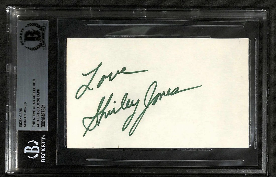 Beckett Authenticated Shirley Jones signed index card (1 of 1)