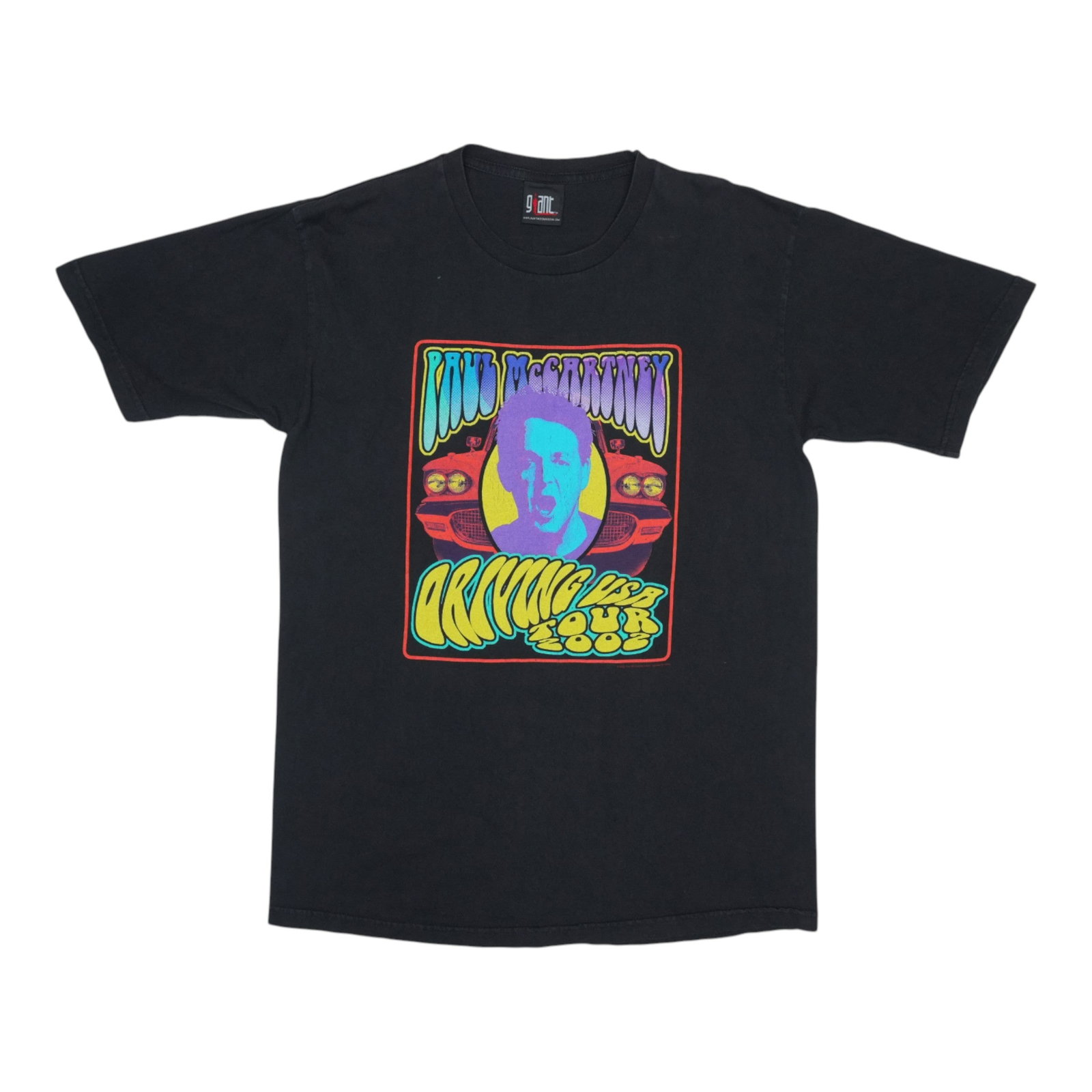 Vintage 2002 Paul McCartney Concert Black Cotton Graphic T Shirt (1 of 5)