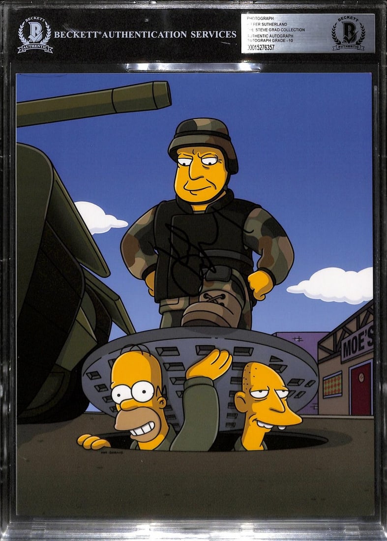Beckett Authenticated Kiefer Sutherland Simpsons 8x10 Signed Photo (1 of 1)