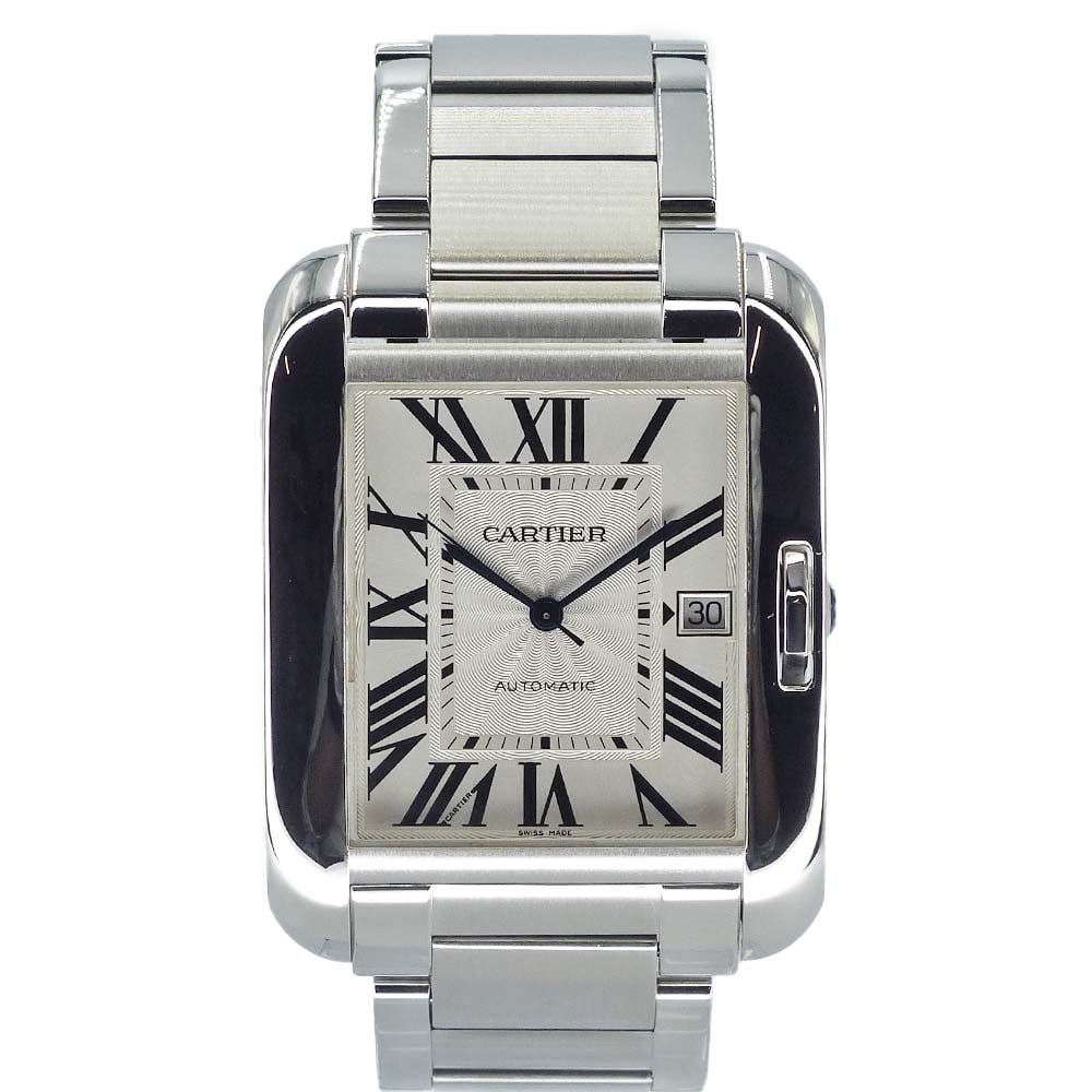Cartier Tank Anglaise XL mens automatic watch silver dial W5310008 (1 of 14)