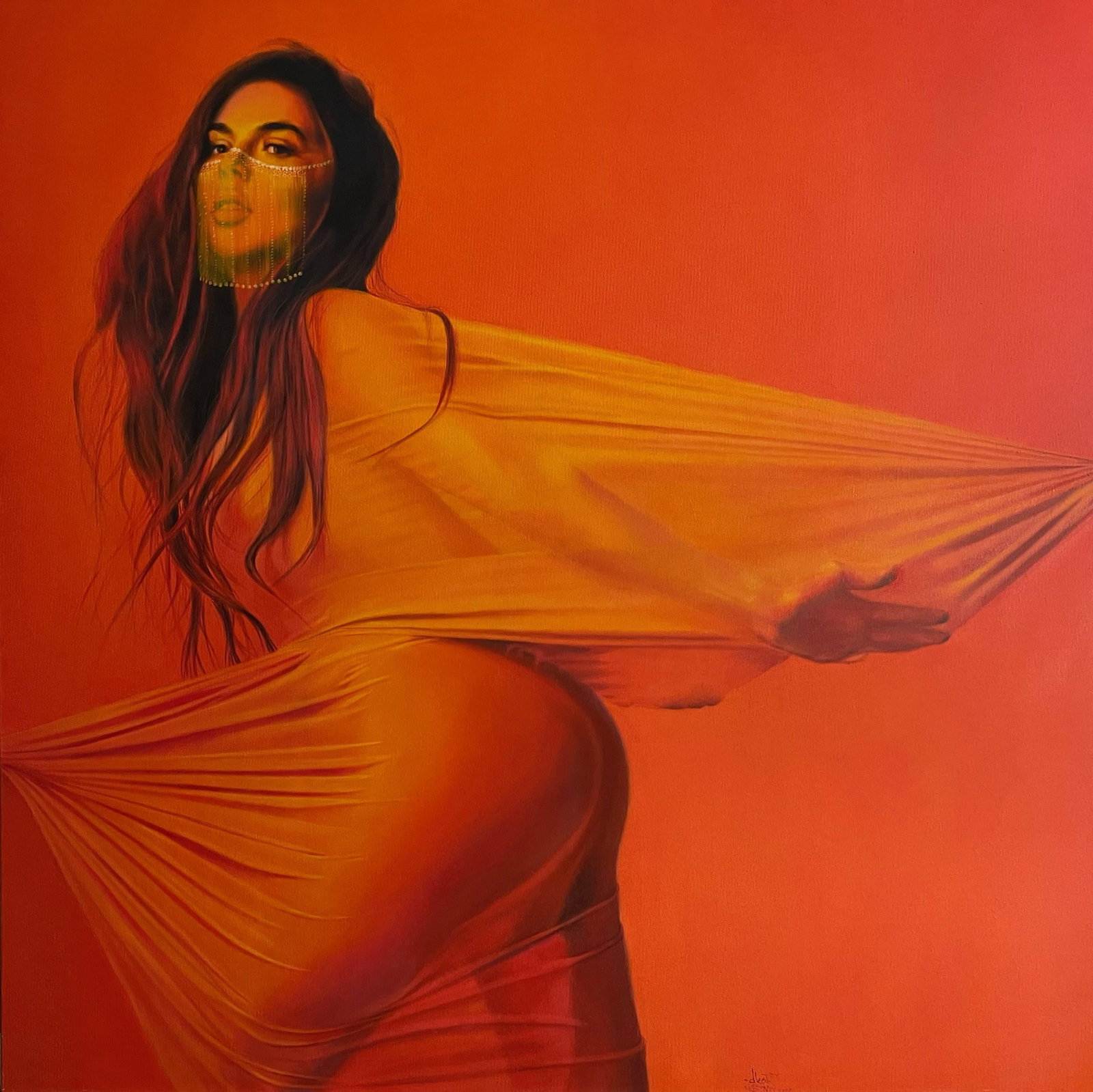 Dmitriy Krestniy Prisoner of Love Oil Painting 47x47 2019 (1 of 5)