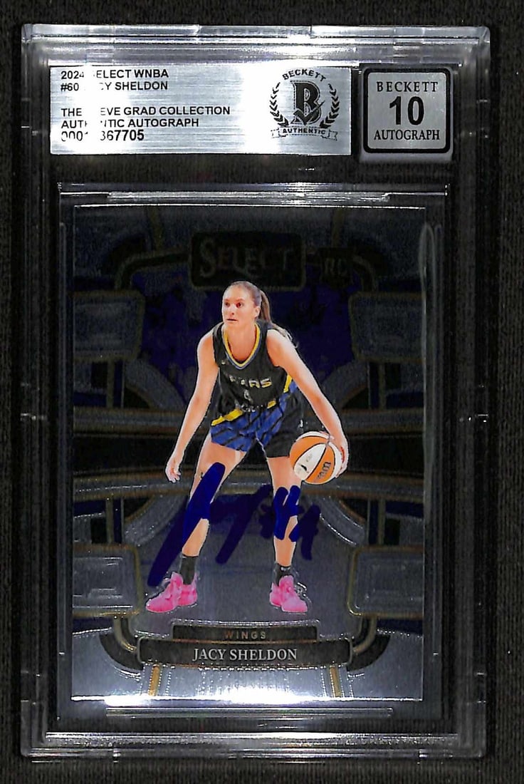 Jacy Sheldon 2024 Select WNBA Rookie Autograph Card Beckett 10 (1 of 1)