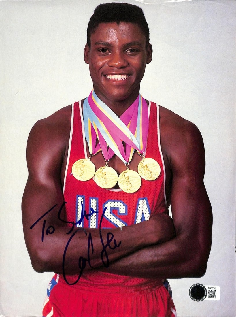 Beckett authenticated Carl Lewis signed magazine page photo (1 of 1)