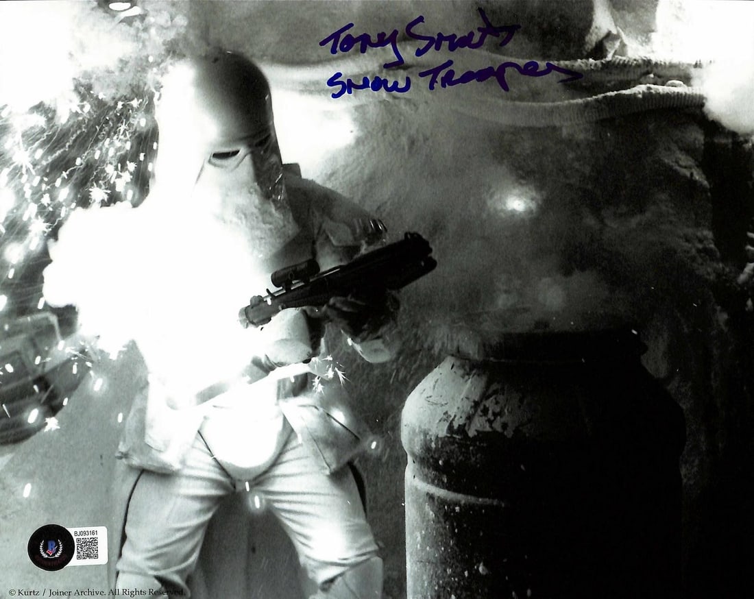 Beckett authenticated Tony Smart Snow Trooper signed 8x10 Star Wars photo (1 of 1)