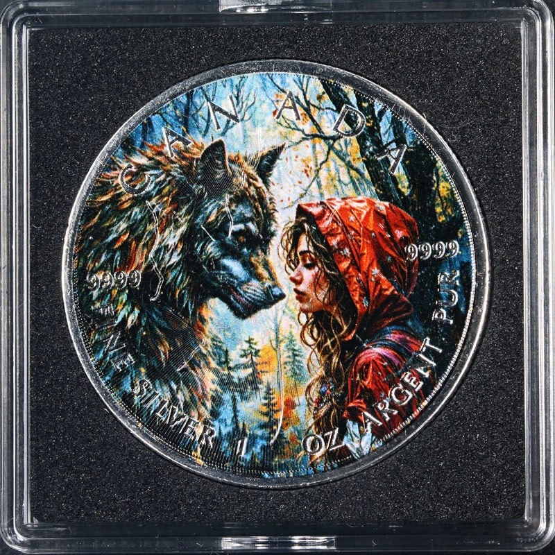 2025 Canada 1oz Silver $5 Maple Leaf Colorized Coin OGP: 2025 Canada 1oz Silver $5 Maple Leaf Colorized Coin OGP This 2025 Canada 1 Ounce Silver $5 Maple Leaf coin features a vibrant Little Red colorization, enhancing its visual appeal. Struck from .999 fin