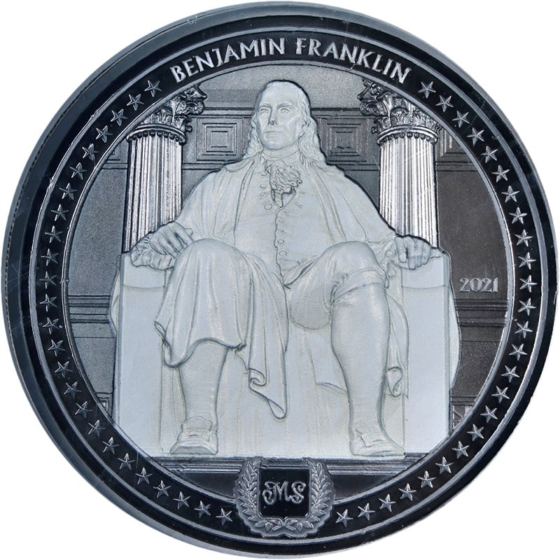 Benjamin Franklin 2021 $25 Silver 5oz Ultra High Relief NGC PF70 Coin (1 of 5)