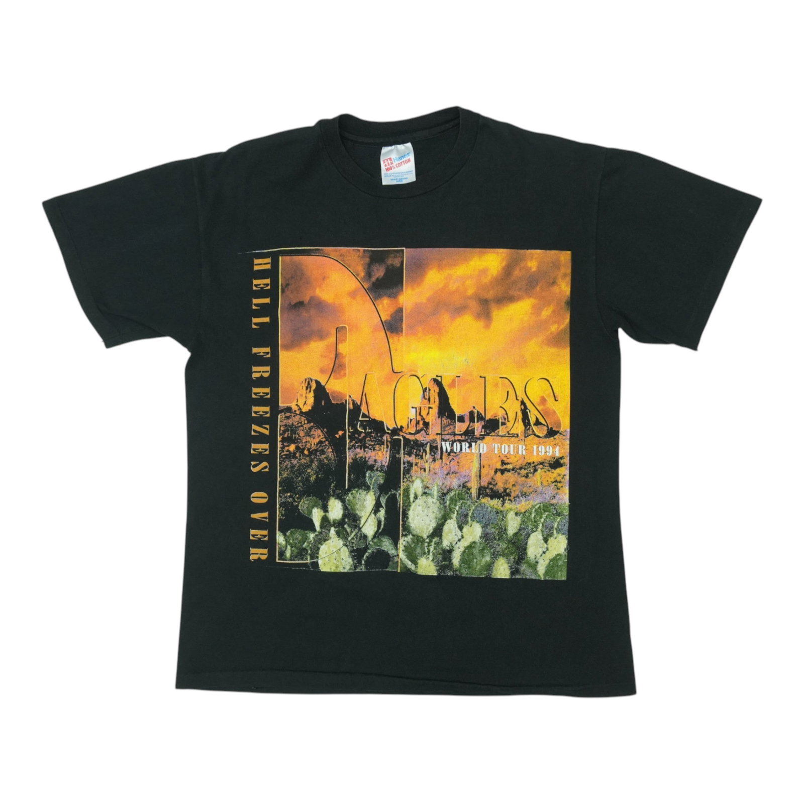 Vintage 1994 Hell Freezes Over Eagles Concert Tour Black Cotton Shirt (1 of 6)