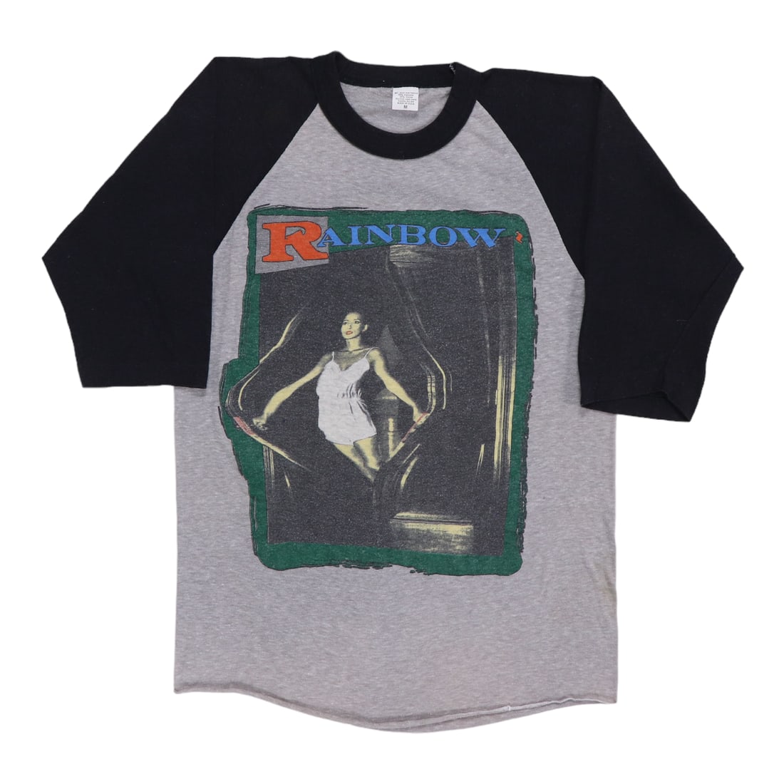 Vintage 1983 Rainbow Tour Gray Jersey Shirt Bent Out Of Shape: Vintage 1983 Rainbow Tour Gray Jersey Shirt Bent Out Of Shape This is an original vintage 1983 Rainbow Bent Out Of Shape Tour jersey shirt, featuring front and back graphics. The shirt is made from a 