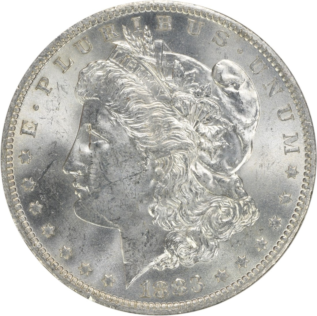 Uncirculated 1883-O Morgan Dollar Silver Coin Brilliant Uncertified: Uncirculated 1883-O Morgan Dollar Silver Coin Brilliant Uncertified This is an uncirculated 1883-O Morgan Silver Dollar from the United States. The coin is composed of silver, minted in New Orleans, a