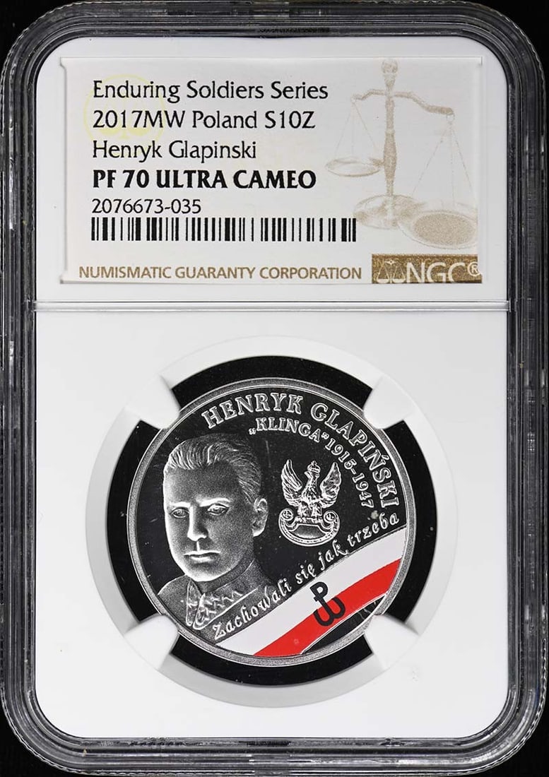 Poland 2017MW Henryk Glapinski S10Z Coin NGC PR70DCAM (1 of 2)