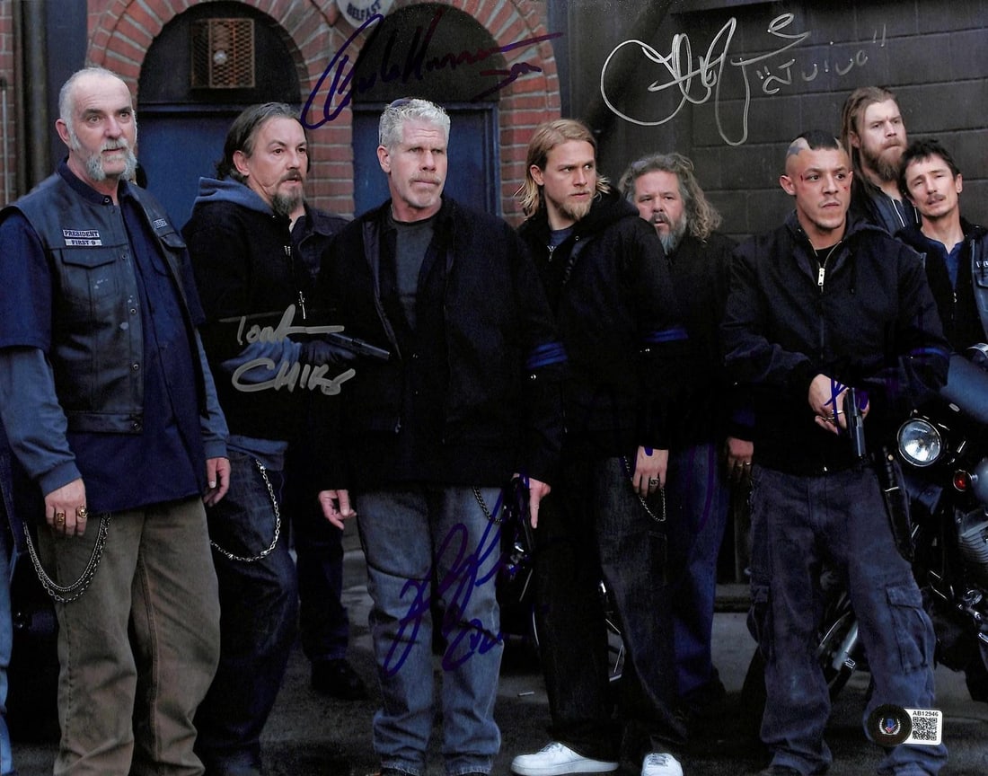Beckett authenticated 11x14 Sons of Anarchy cast photo signed by 6 (1 of 1)