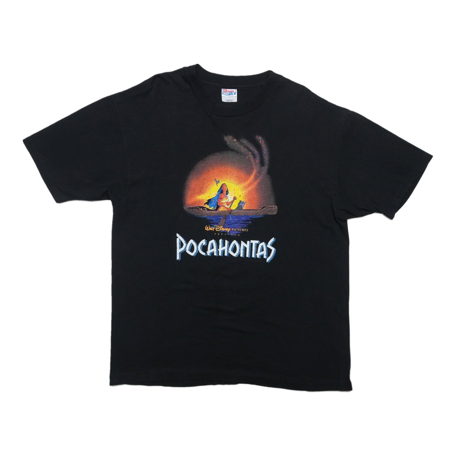 Vintage 1995 Pocahontas Disney Black Cotton Tee XL (1 of 3)