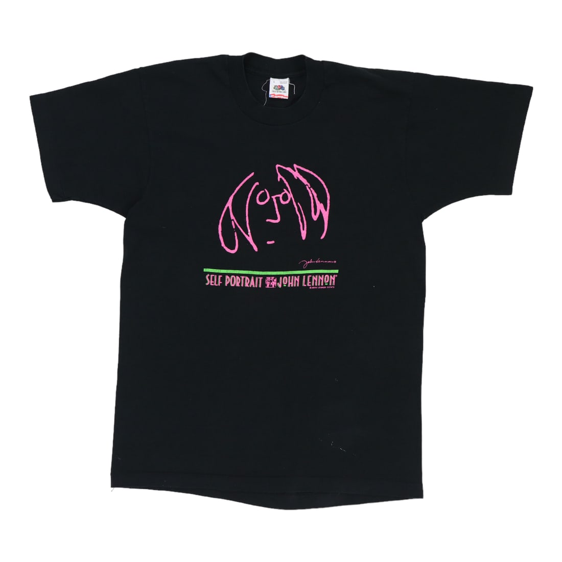 Vintage 1980s Black John Lennon Self Portrait Cotton Shirt (1 of 5)