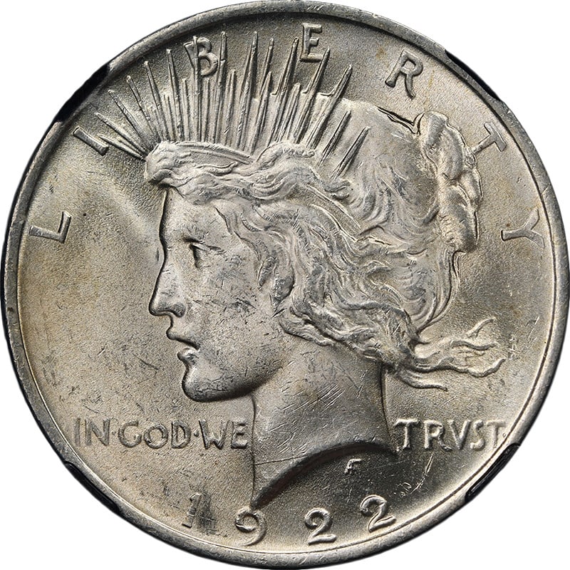 1922 P Peace Dollar NGC MS63 Silver Coin Anniversary Holder (1 of 4)