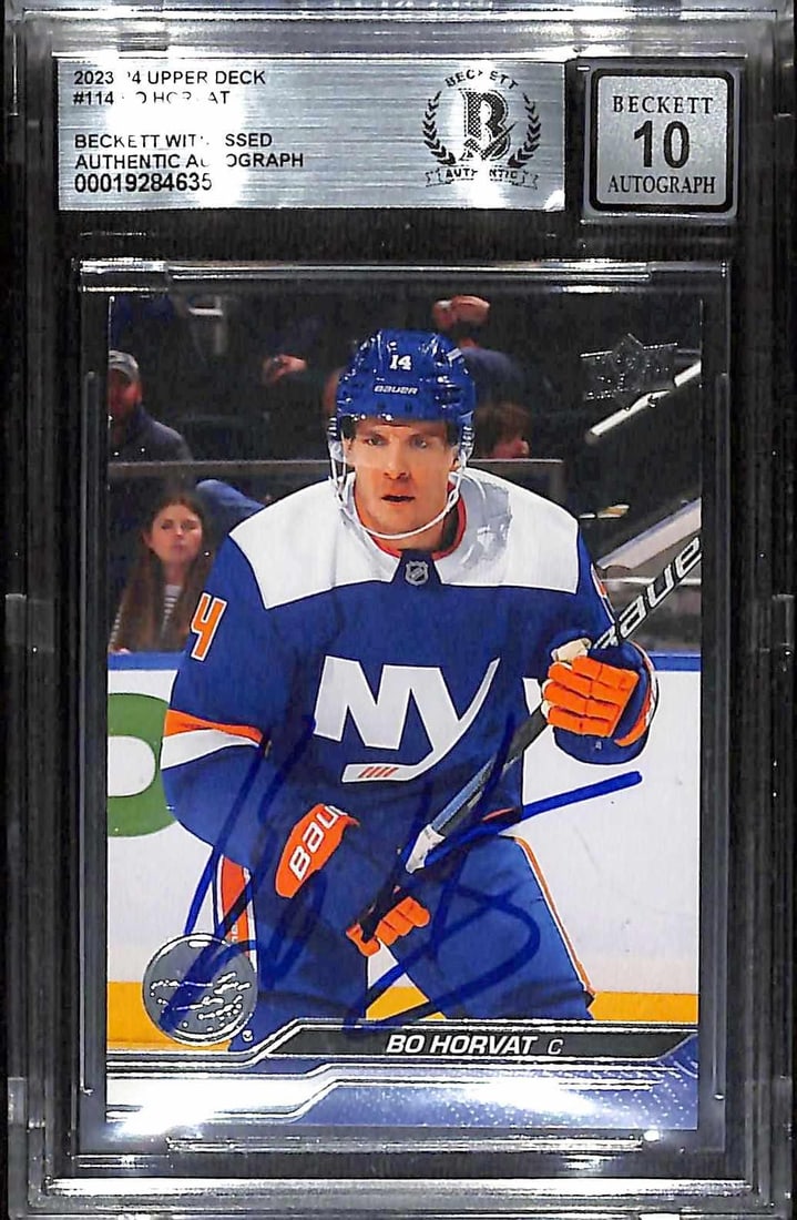 Bo Horvat autographed 2023-24 Upper Deck Islanders card Beckett AUTO 10 (1 of 1)