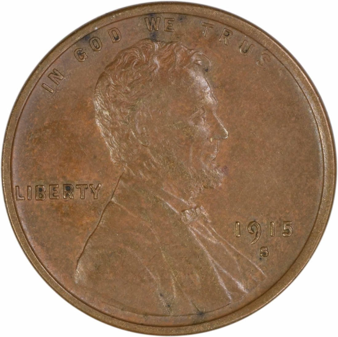 1915 S Lincoln Wheat Small Cent AU Copper Uncertified: 1915 S Lincoln Wheat Small Cent AU Copper Uncertified 1915-S Lincoln Wheat small cent in About Uncirculated grade. This pre-owned coin is an uncertified, circulated example struck in copper and issued