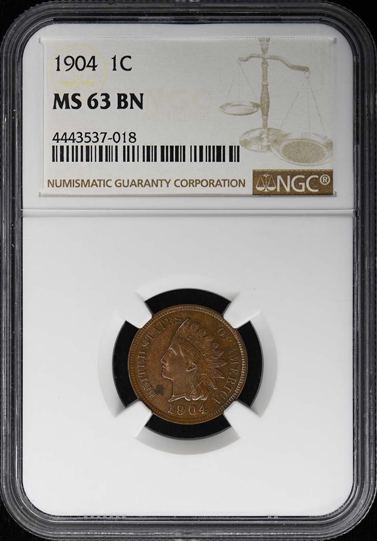 NGC MS63BN 1904 Indian Cent 1C Bronze (1 of 4)
