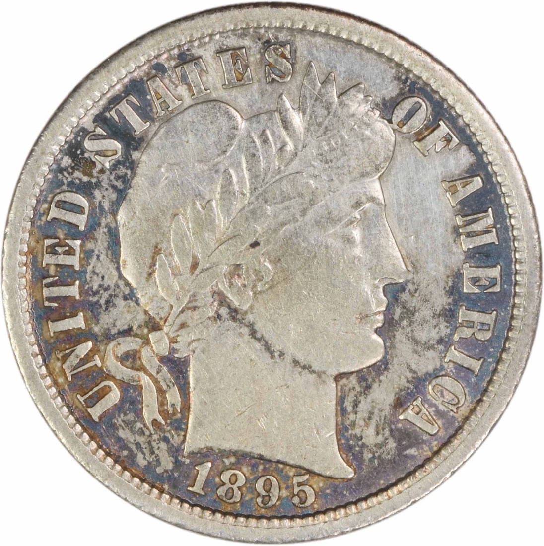 1895-S United States Barber 10C Silver Dime EF: 1895-S United States Barber 10C Silver Dime EF 1895-S Barber silver dime from the United States. This pre-owned coin is circulated and graded EF, with uncertified status as noted in the listing. Speci