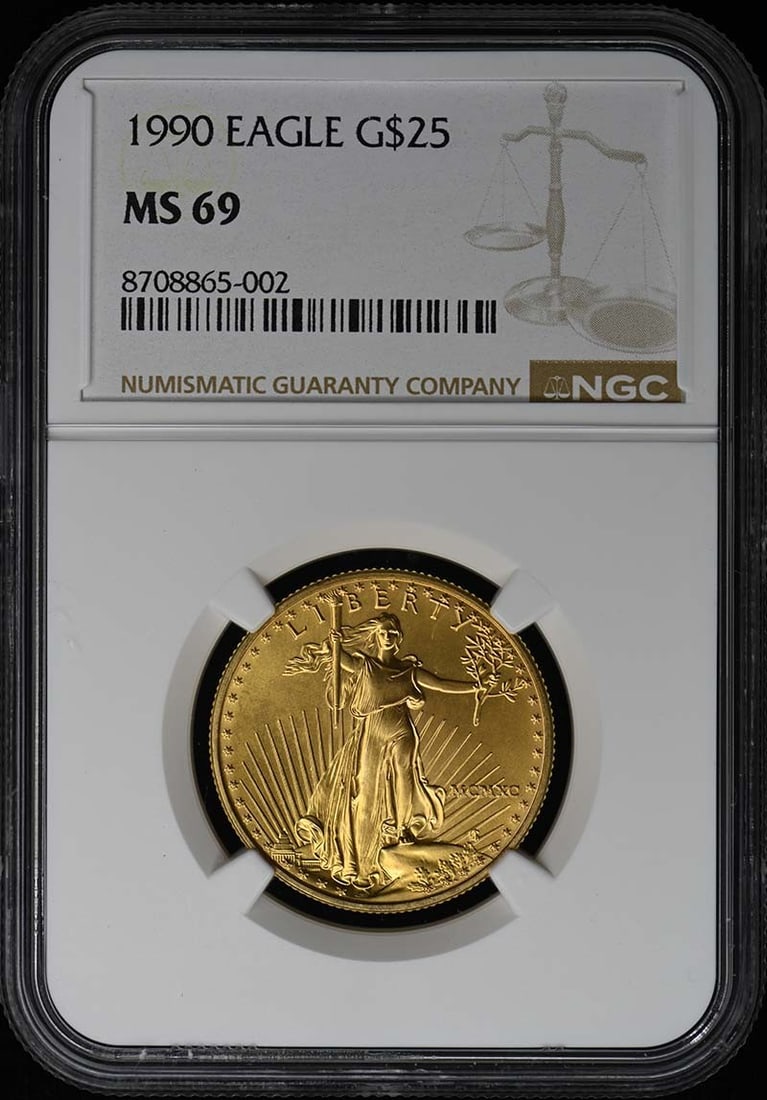 1990 United States $25 Eagle Gold Coin NGC MS69 (1 of 4)