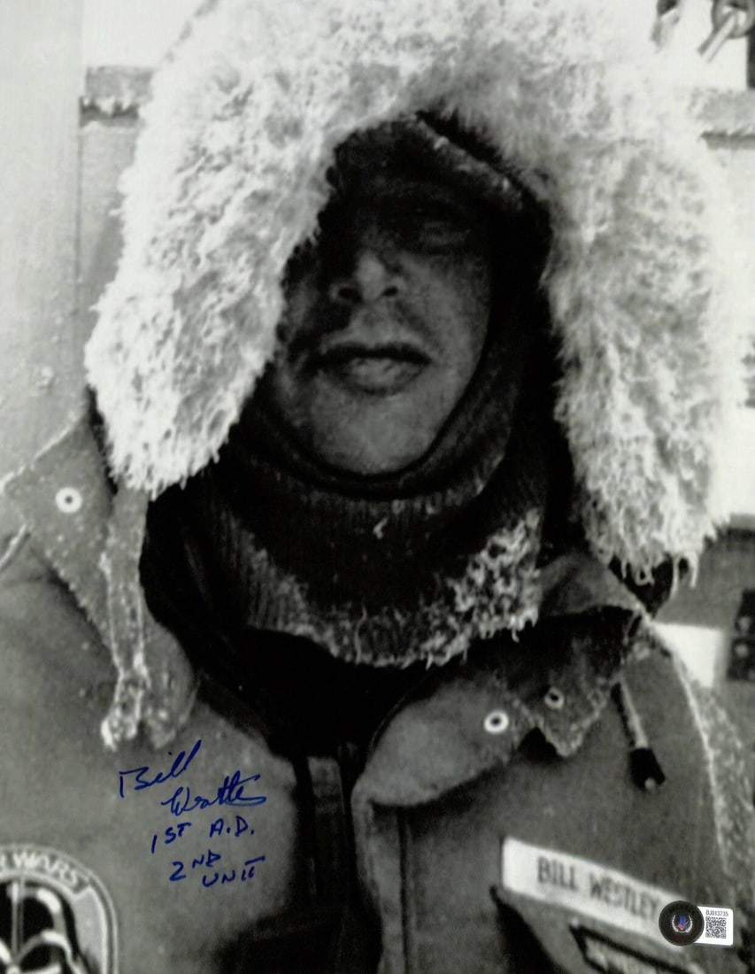 Autographed 11x14 Photo Bill Westley Star Wars Empire Beckett Certified: Autographed 11x14 Photo Bill Westley Star Wars Empire Beckett Certified This is an original 11x14 photograph signed by Bill Westley, who served as the 2nd unit assistant director on Star Wars: The Emp