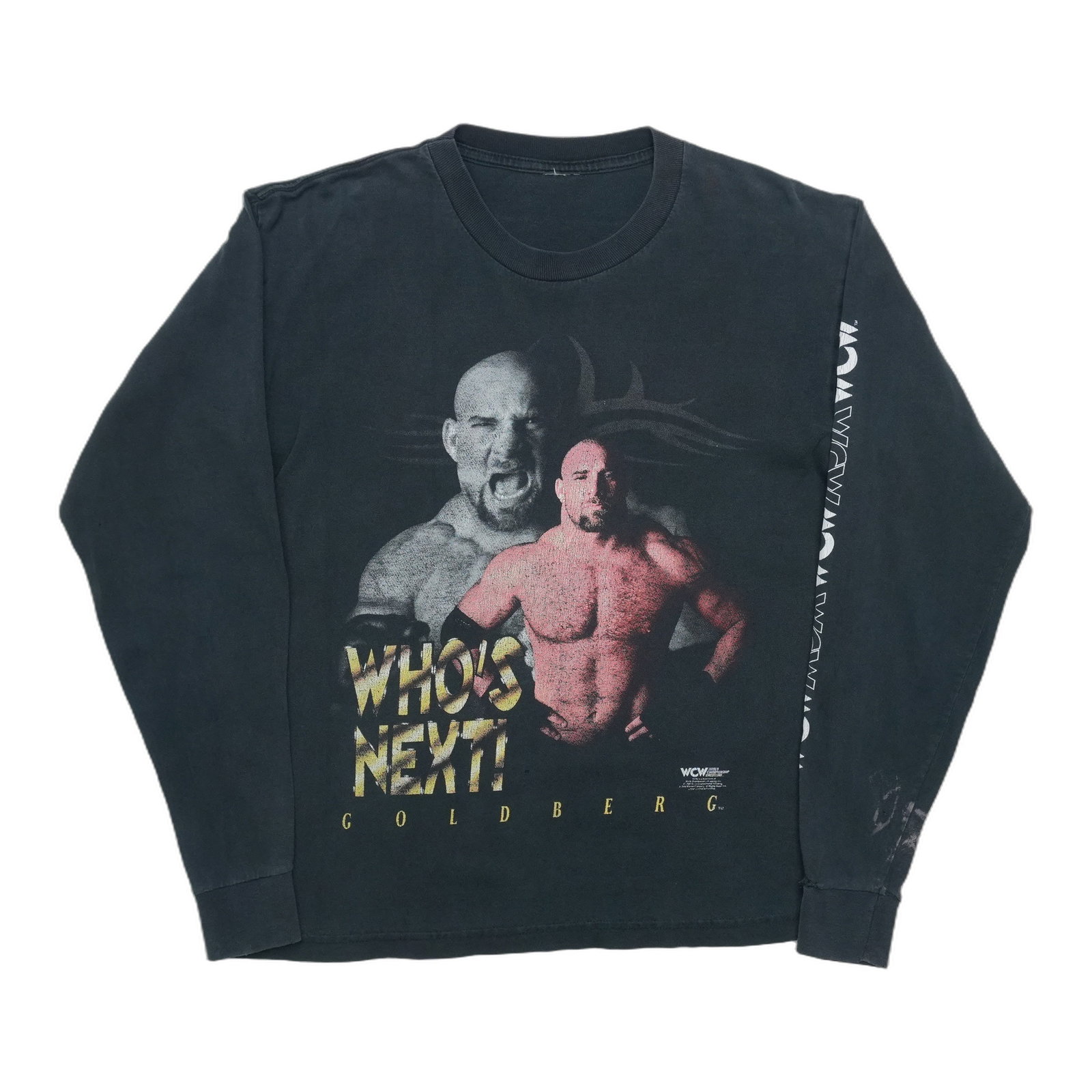 Vintage 1998 WCW Goldberg Who's Next Black Cotton Shirt (1 of 7)