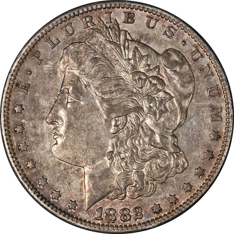 Circulated 1882 San Francisco Morgan Dollar Silver Coin: Circulated 1882 San Francisco Morgan Dollar Silver Coin The 1882-S Morgan Silver Dollar is a beautifully circulated coin, ideal for any collector looking to enhance their set. This coin, minted in San