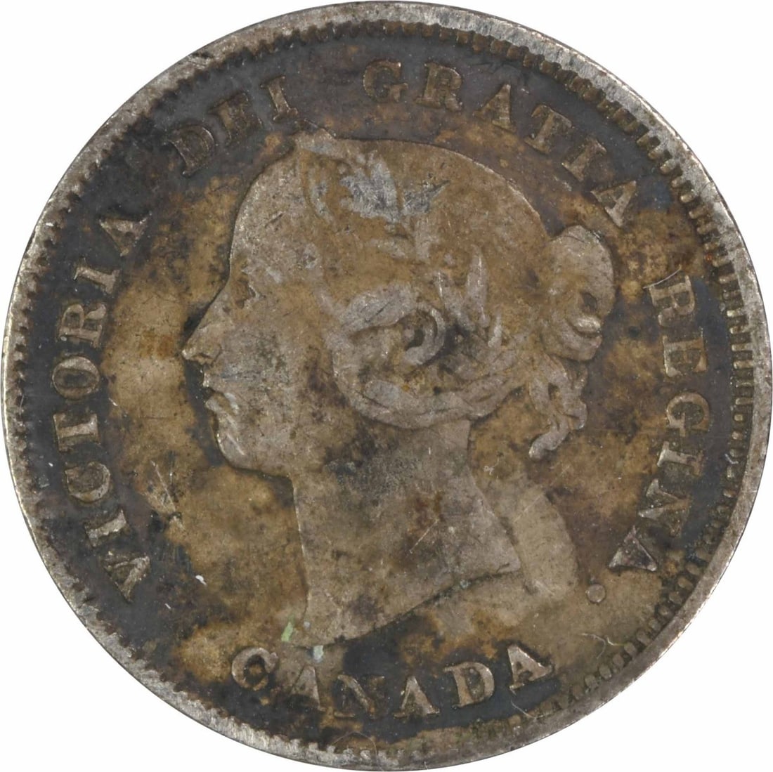 Canada 1884 5 Cents KM 2 Coin F Grade Uncertified: Canada 1884 5 Cents KM 2 Coin F Grade Uncertified 1884 Canada 5 Cents coin, KM 2, graded F and offered in pre-owned circulated condition. This uncertified coin is identified by KM number 2. Specificat