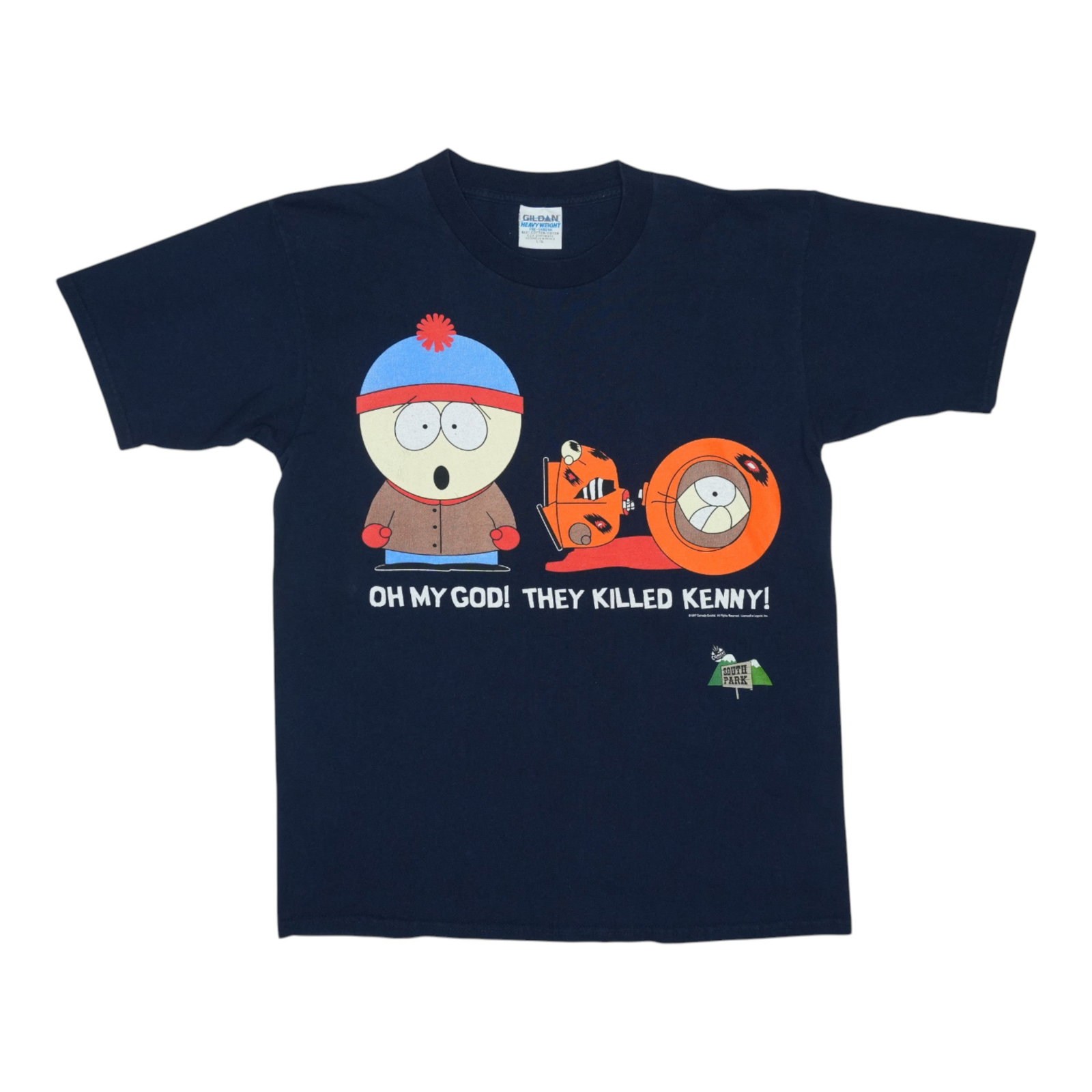 Vintage 1997 South Park Kenny Graphic Blue Cotton T Shirt Size Large (1 of 5)