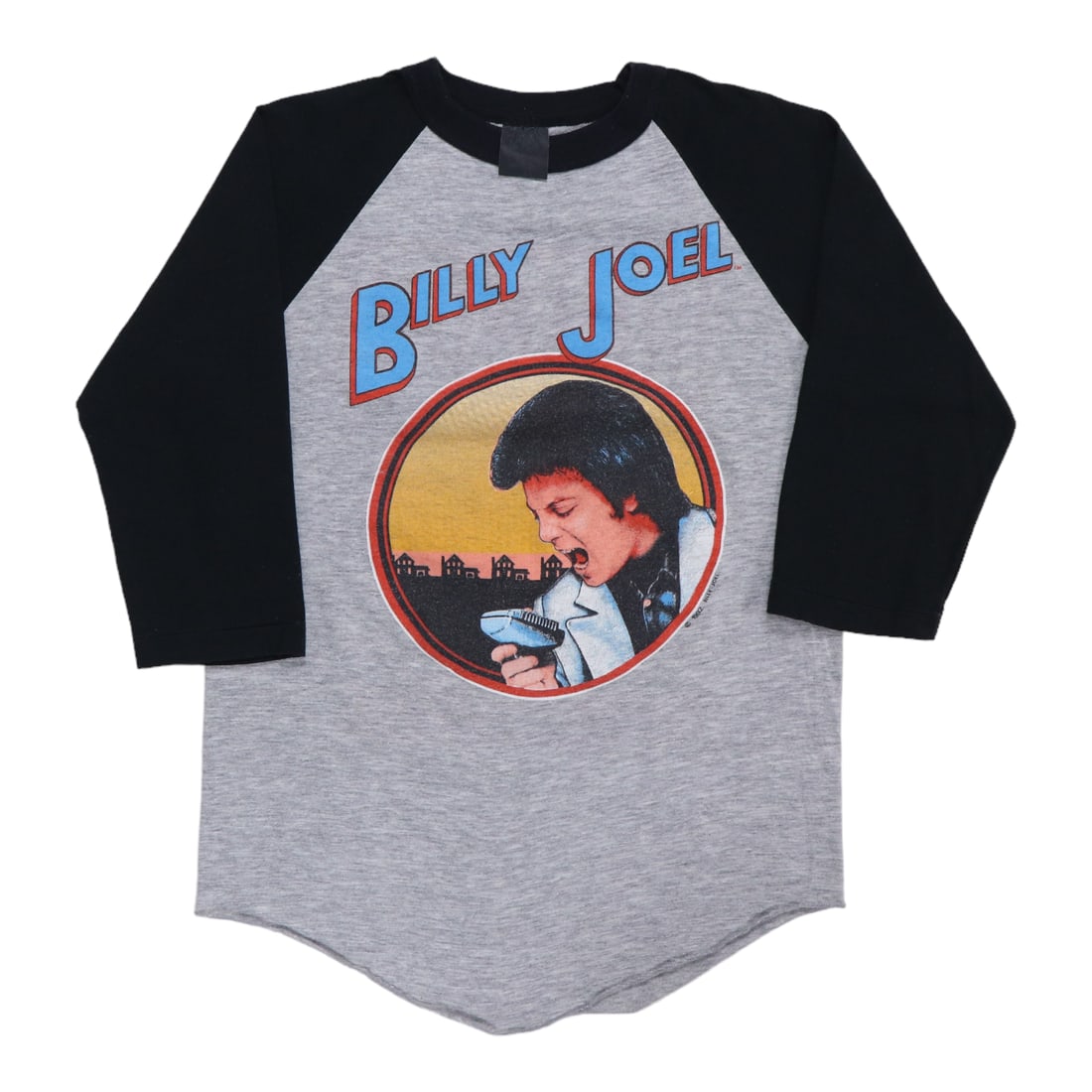 Vintage 1982 Billy Joel Tour Graphic Poly Cotton Jersey Shirt (1 of 6)