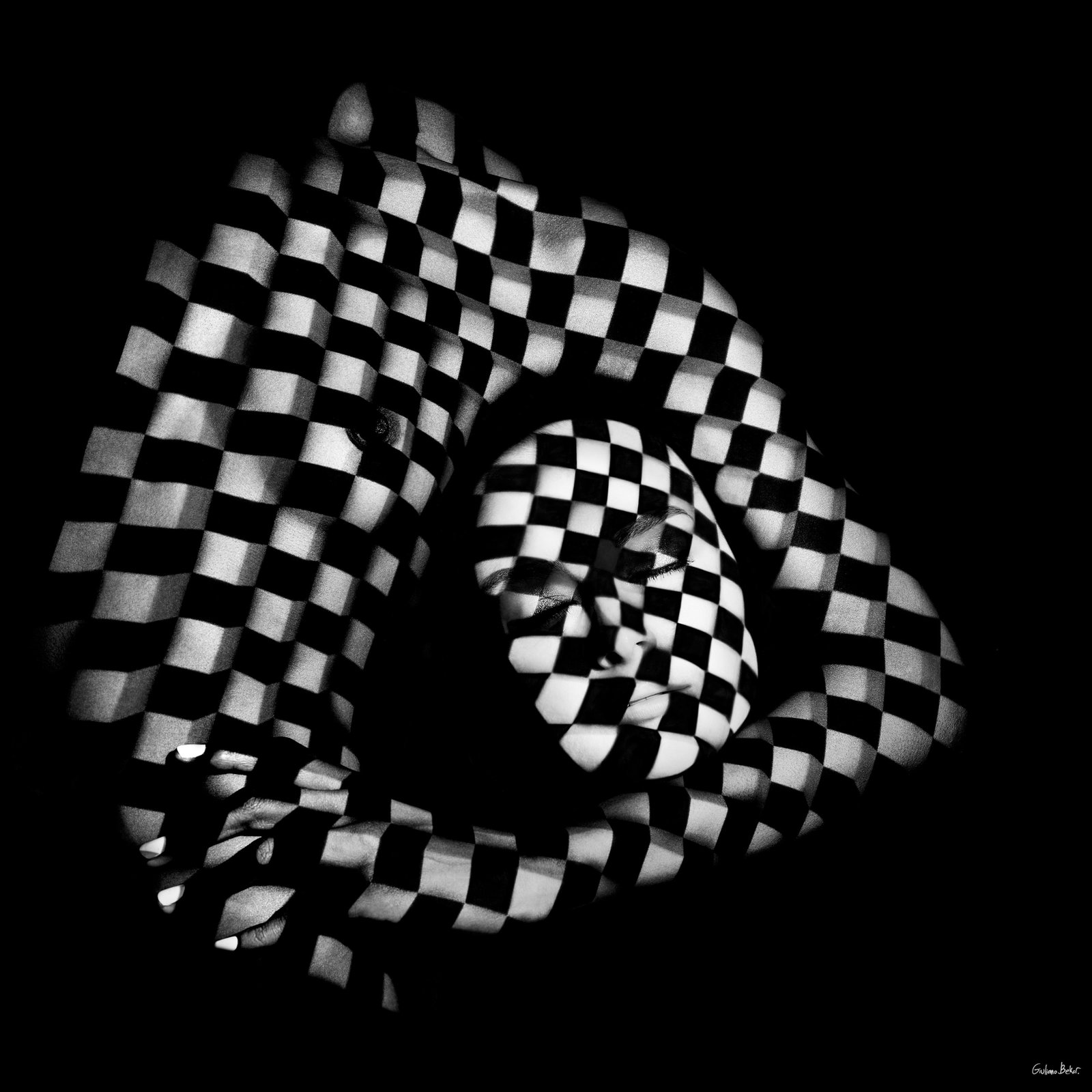 Giuliano Bekor M110 archival pigment photograph 48x48 edition 3 of 12: Giuliano Bekor M110 archival pigment photograph 48x48 edition 3 of 12 "Modernismo M110" is a limited edition abstract photography print by Giuliano Bekor, created in 2012. It is printed on museum-grad