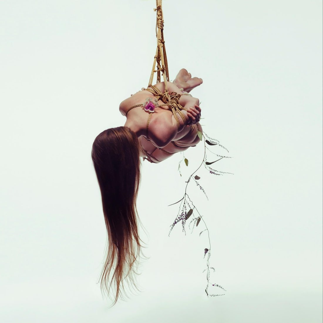 Aaron McPolin 'Twine' Shibari Nude Photography Limited Edition 1/15 24x24: Aaron McPolin 'Twine' Shibari Nude Photography Limited Edition 1/15 24x24 "Twine" is a captivating piece of Shibari nude photography by Aaron McPolin, created in 2017. This limited edition print measu