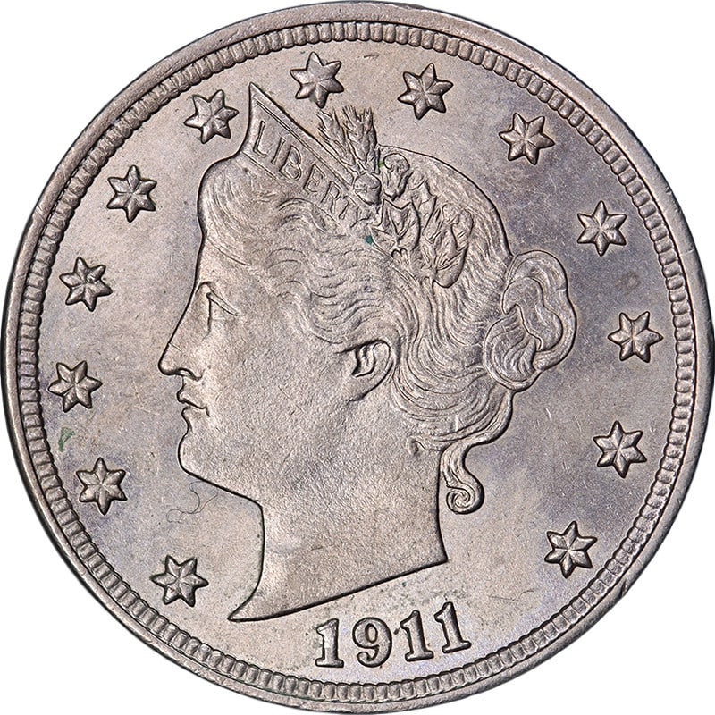 1911 Liberty V Nickel BU+ Uncirculated Superb Eye Appeal: 1911 Liberty V Nickel BU+ Uncirculated Superb Eye Appeal This 1911 Liberty V Nickel is a remarkable example of numismatic artistry, showcasing superb eye appeal with exceptional luster and a strong st