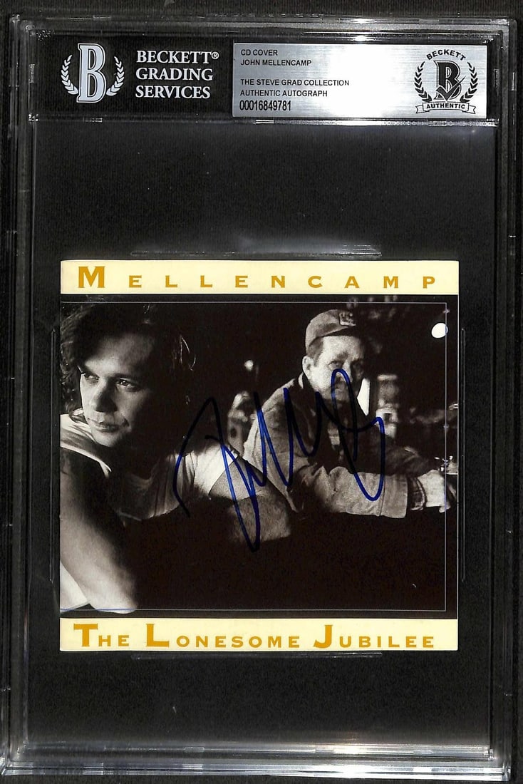 Beckett authenticated John Mellencamp signed The Lonesome Jubilee CD cover (1 of 1)