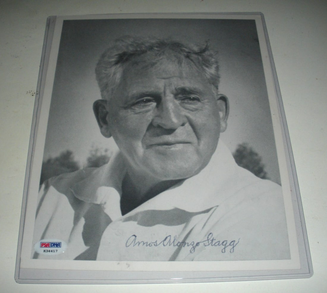 Amos Alonzo Stagg Signed 8x10 Photo PSA DNA Authenticated Football Memorabilia (1 of 2)