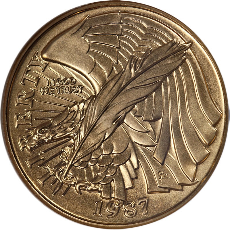 1987 W Constitution $5 Gold NGC MS70 Commemorative Coin (1 of 4)