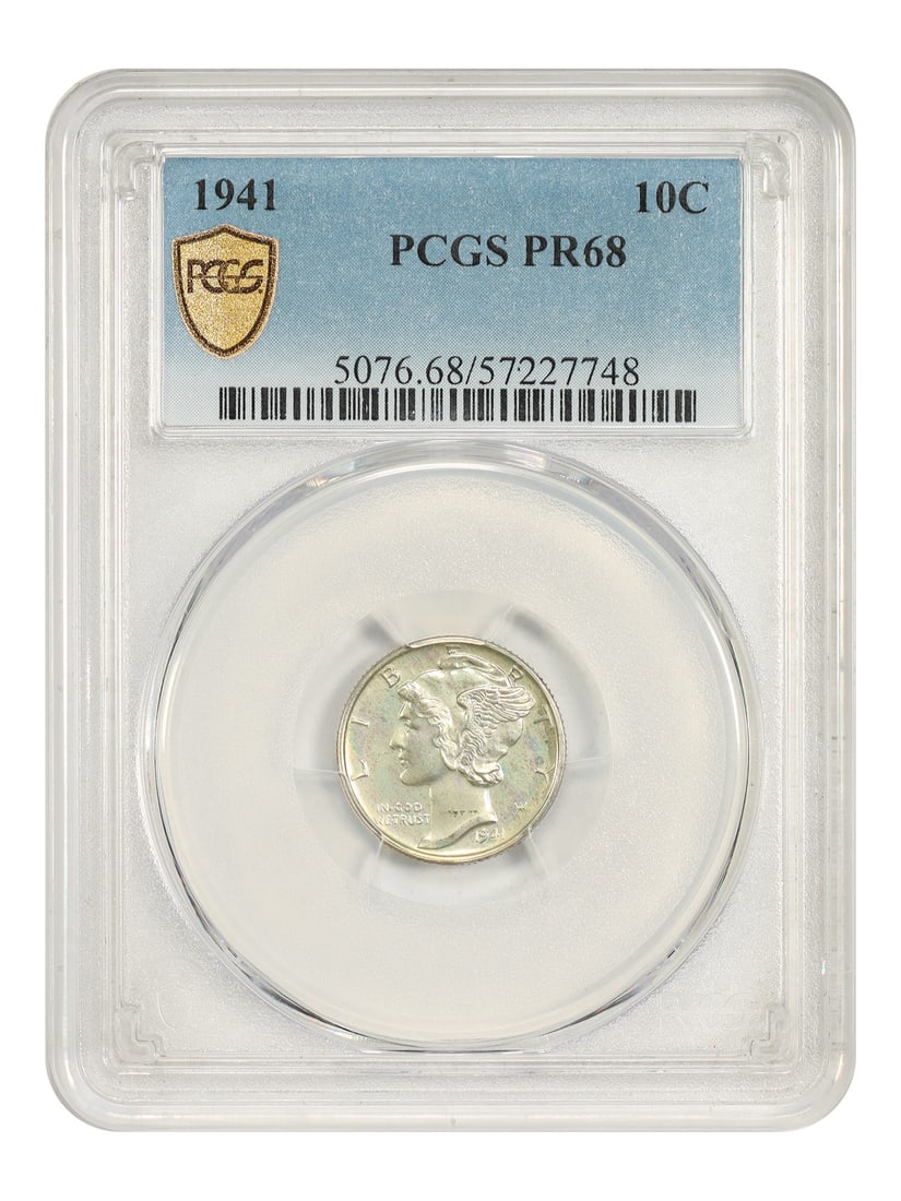 PCGS PR68 1941 Mercury Dime 10C Philadelphia Proof (1 of 4)