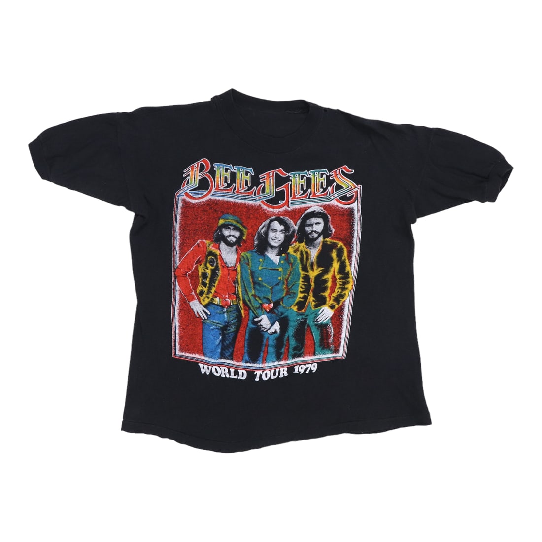 Vintage 1979 Bee Gees Concert Tour Black Cotton T Shirt (1 of 7)