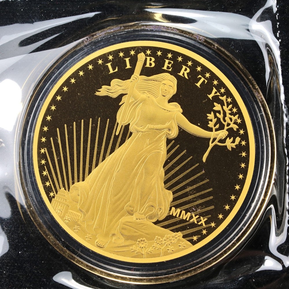 Cook Islands 2020 $25 Saint-Gaudens Gold Coin .9999 Fine Capsule (1 of 2)
