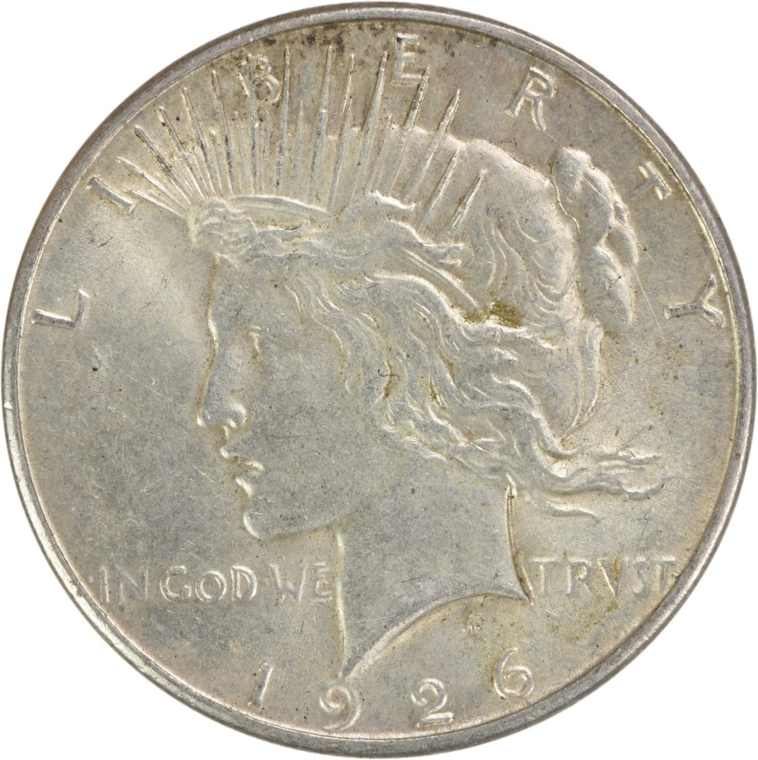 1926 S United States Peace Dollar Silver Coin AU Uncertified: 1926 S United States Peace Dollar Silver Coin AU Uncertified 1926-S Peace Silver Dollar in AU slider condition. This uncertified, pre-owned coin is composed of silver and is listed as circulated. Spec