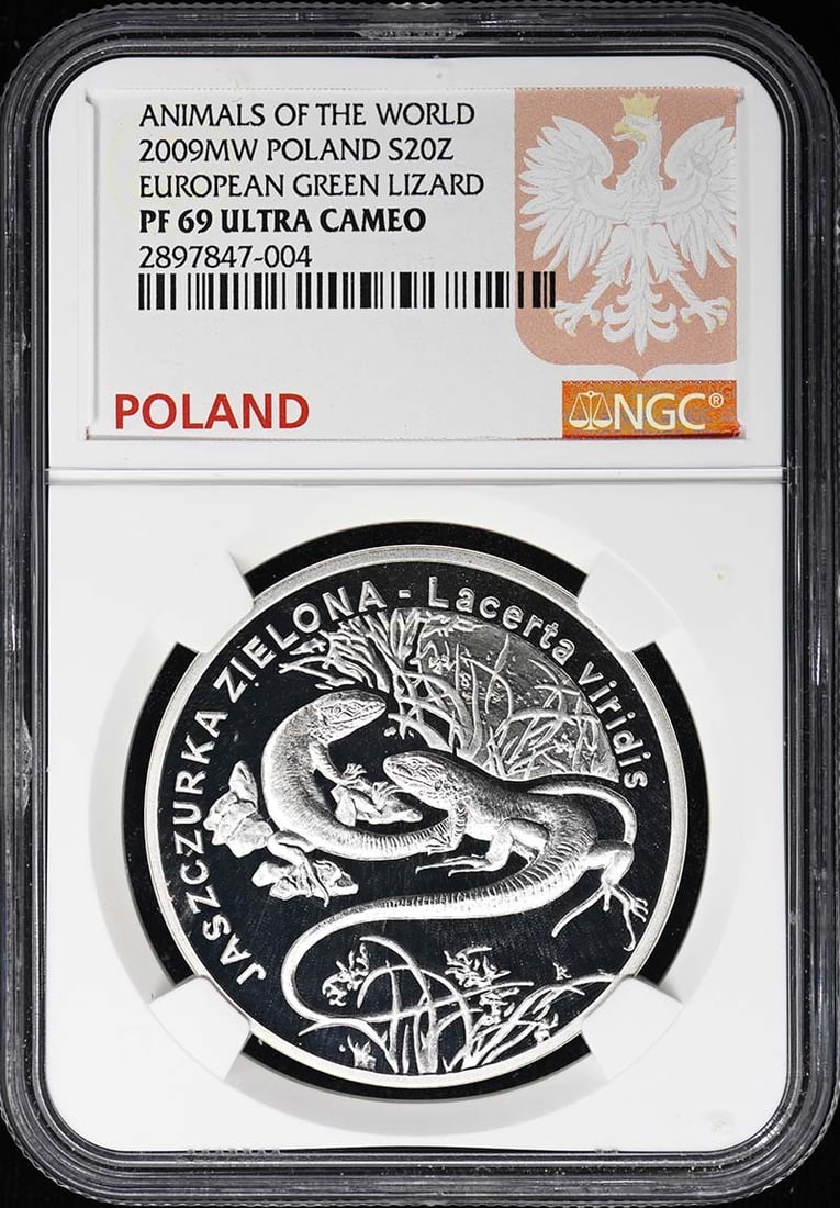 Poland 2009 European Green Lizard S20Z Coin NGC PR69DCAM (1 of 2)