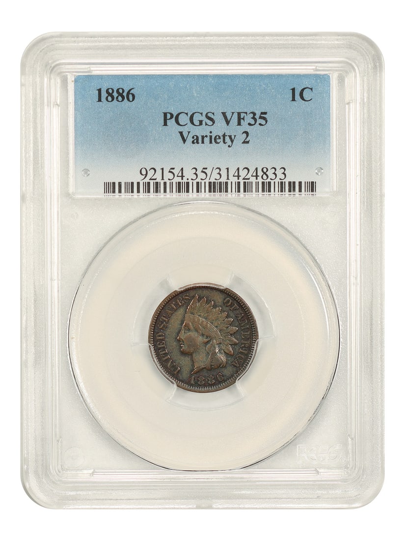 1886 Indian Cent 1C PCGS VF35 Type 2 Better Date (1 of 4)