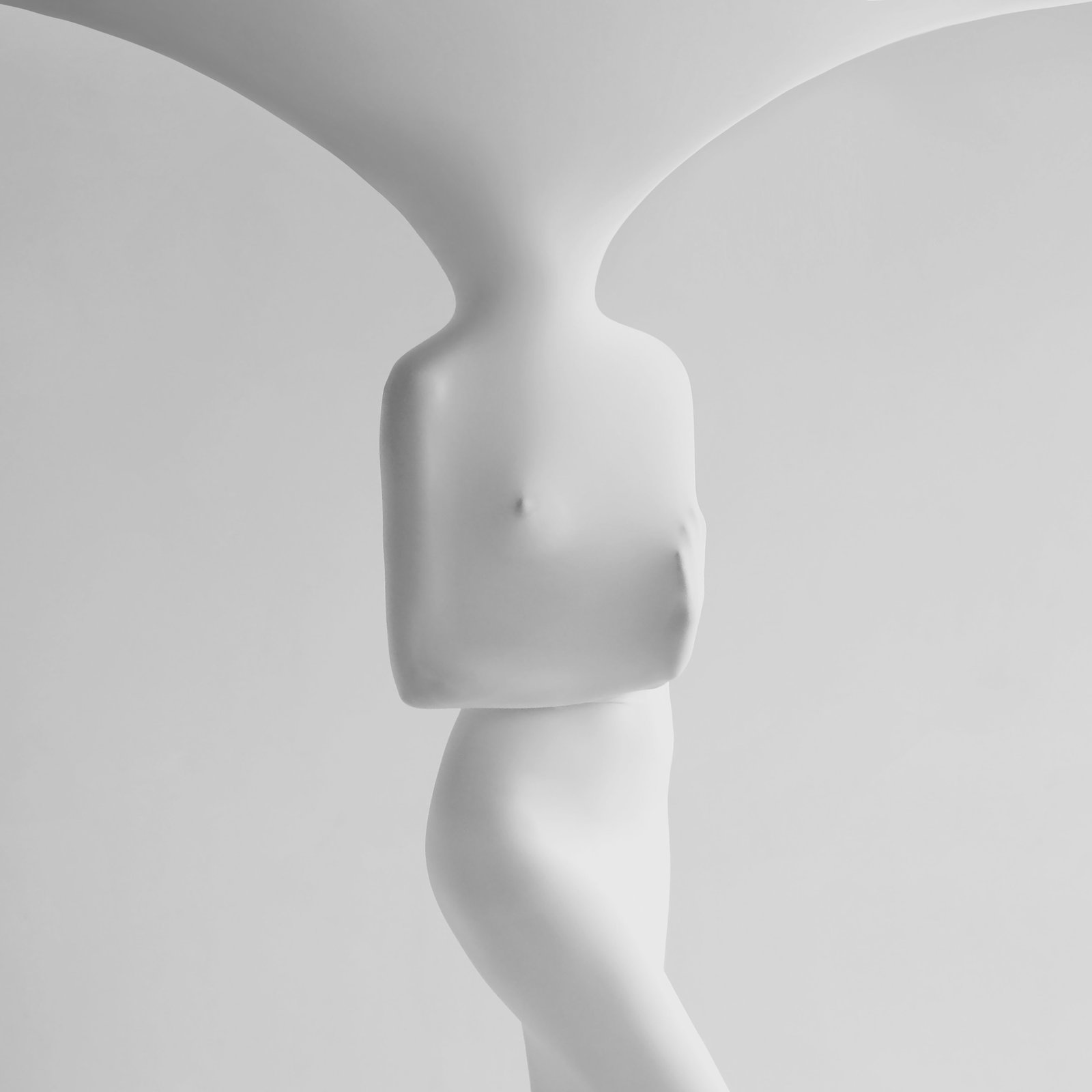 Olha Stepanian Lily 1 surrealist photo print 39" x 39" edition 1/3: Olha Stepanian Lily 1 surrealist photo print 39" x 39" edition 1/3 "Lily 1" is a surrealist abstract figurative photograph by Olha Stepanian, created in 2023. This edition 1/3 work is printed on Epson