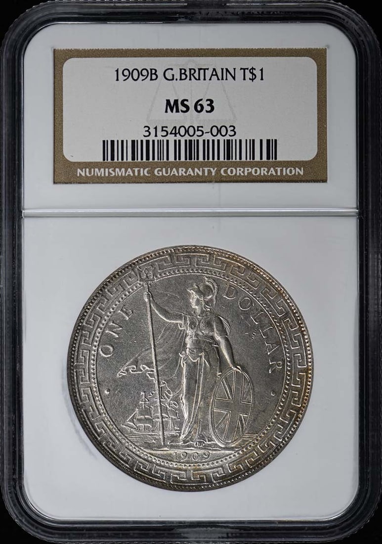 1909 Great Britain Trade Dollar NGC MS63 Certified Coin (1 of 2)