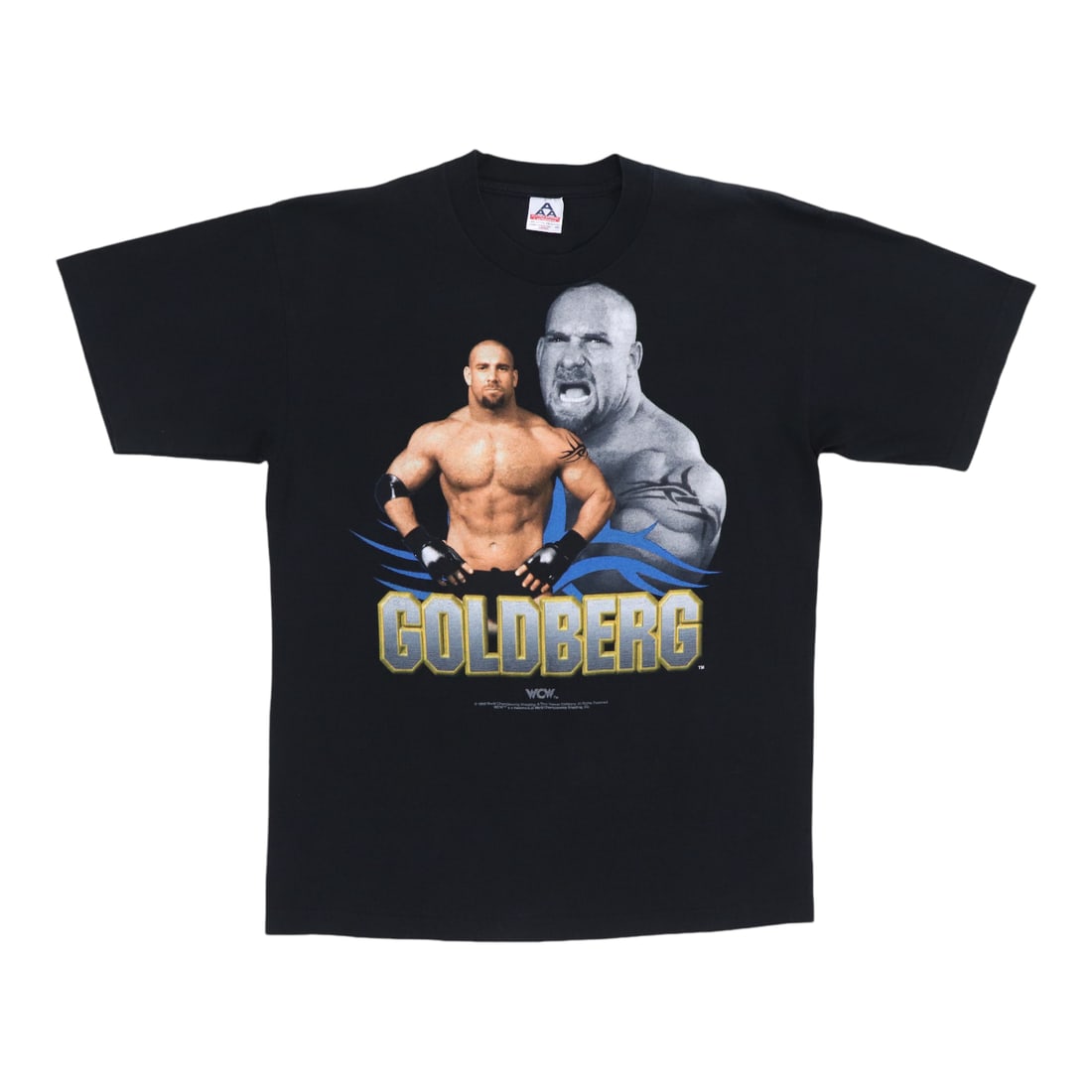 Vintage 1998 WCW Goldberg Black Cotton T-Shirt Size Large (1 of 5)